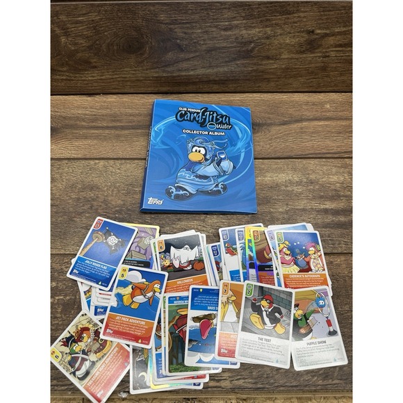 Club Penguin Card-Jitsu Trading Card Collector Album With Cards- See Pics. AS IS - Picture 2 of 7